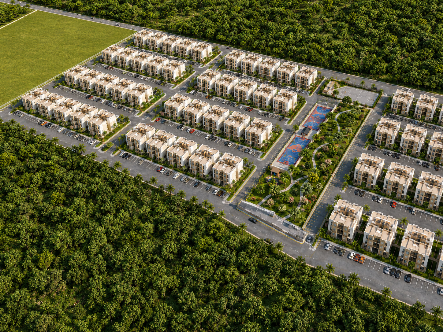 Aerial master plan of Residencial Barrancolí
