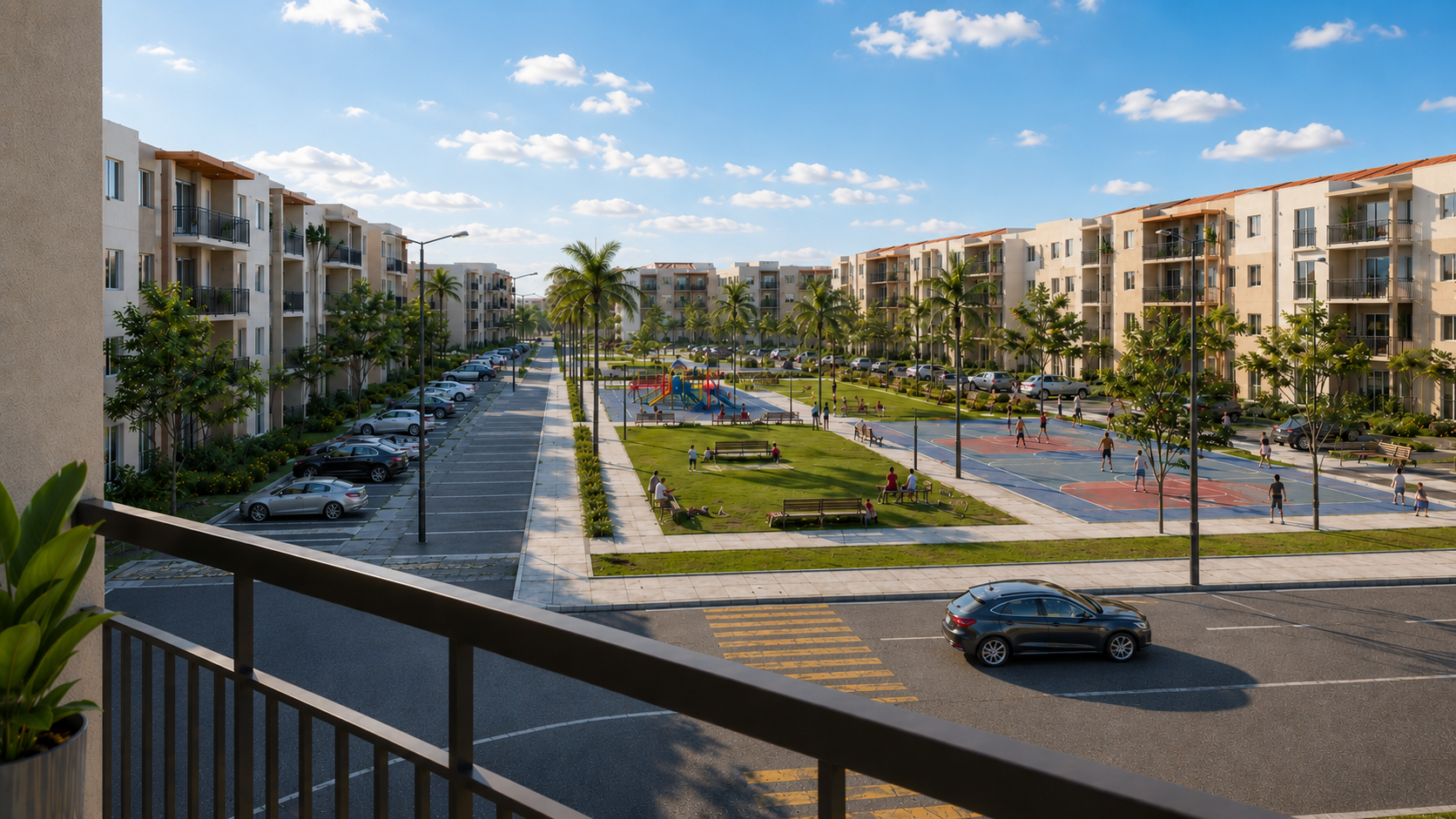Balcony view over Residencial Barrancolí